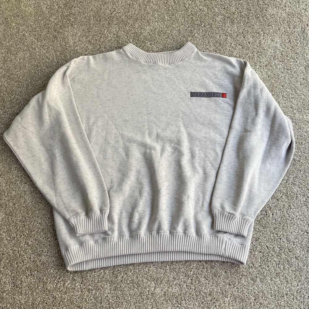 Vintage Swingster Sweatshirt Mens XL Gray Fleece Pullover Serengeti Graphic
